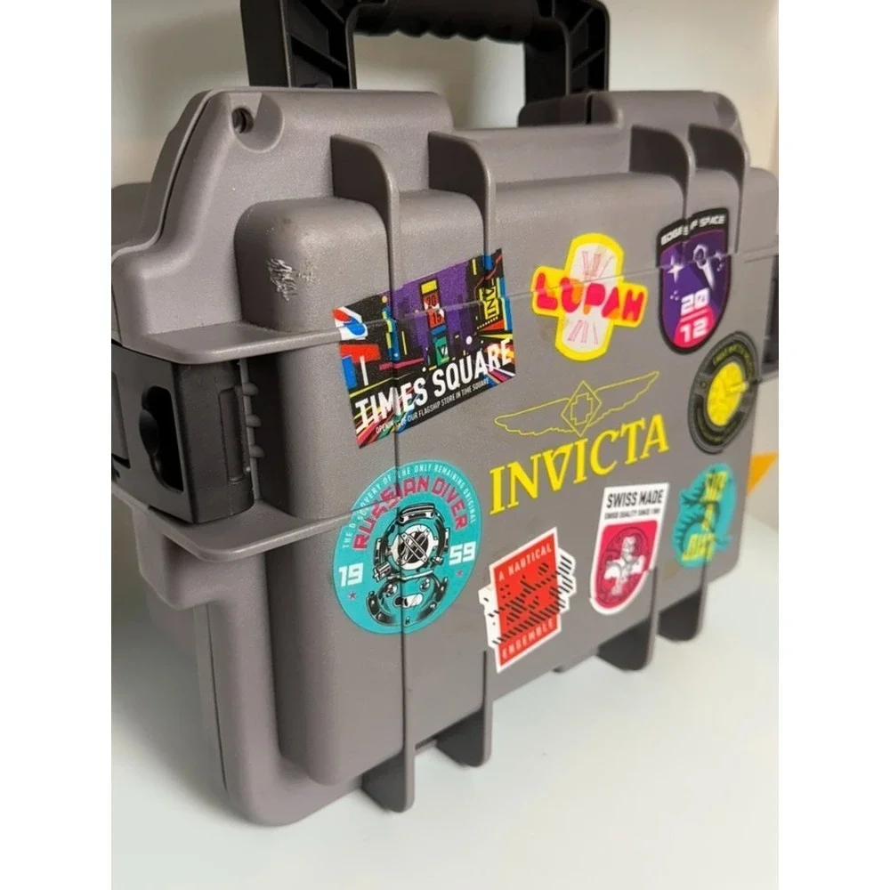 Invicta Impact Watch Storage Case Gray Hard Shell Collector Display Box Foam
